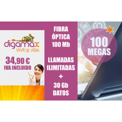 FIBRA NA 100 Mb + ILIMI. 30 Gb